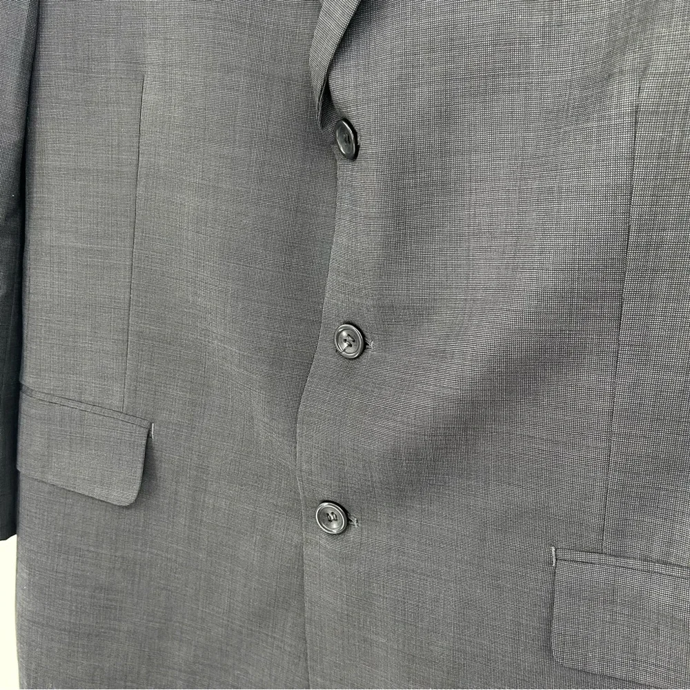 Montefino Uomo Super 120's Wool Gray 3‎ button blazer suit jacket 38S